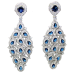 Designer Long Earrings 925 Sterling Silver Zircon Gem Stone Handmade Women Gift E564